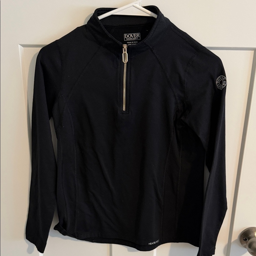 Dover Saddlery Heatblast Black Quarter-Zip Pullover -Youth X-Large